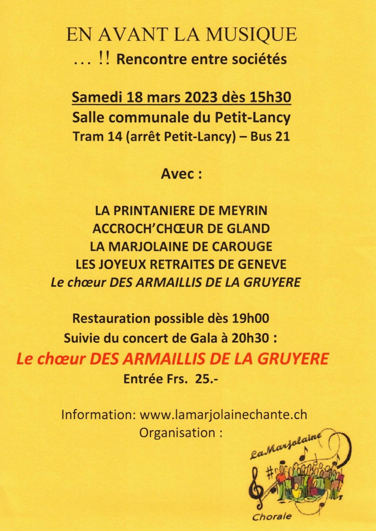 Chantée du Chœur de la Marjolaine