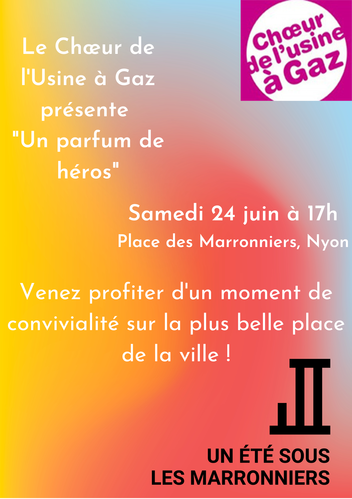Spectacle Chœur de L’Usine à Gaz à Nyon